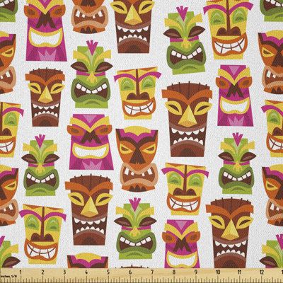 Daja Sixties inspired Hawaiian Party Happy Tiki Fabric