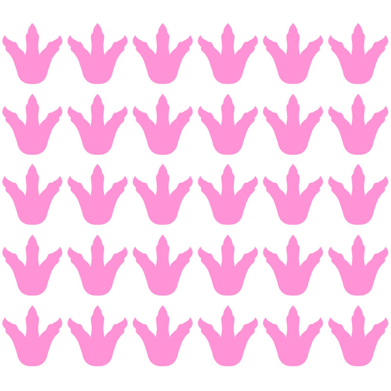 Autocollant mural empreintes Clemons, Rose