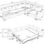 Grand lit combiné 104 po, 6 places, coussins amovibles, assemblage facile, canapé-lit modulaire beige, matériaux, salon-810136459