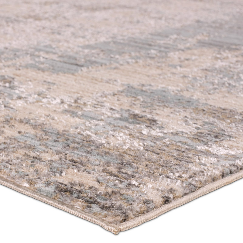 Tapis brun clair à motif abstrait Mollett, Rectangle 9 pi 6 po x 13 pi 6 po
