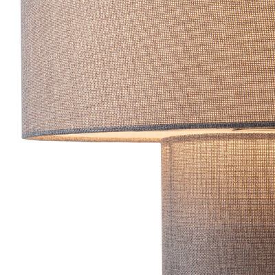 Moonlight Table Lamp - Cashmere Gray Linen Shade, Dimmer Switch