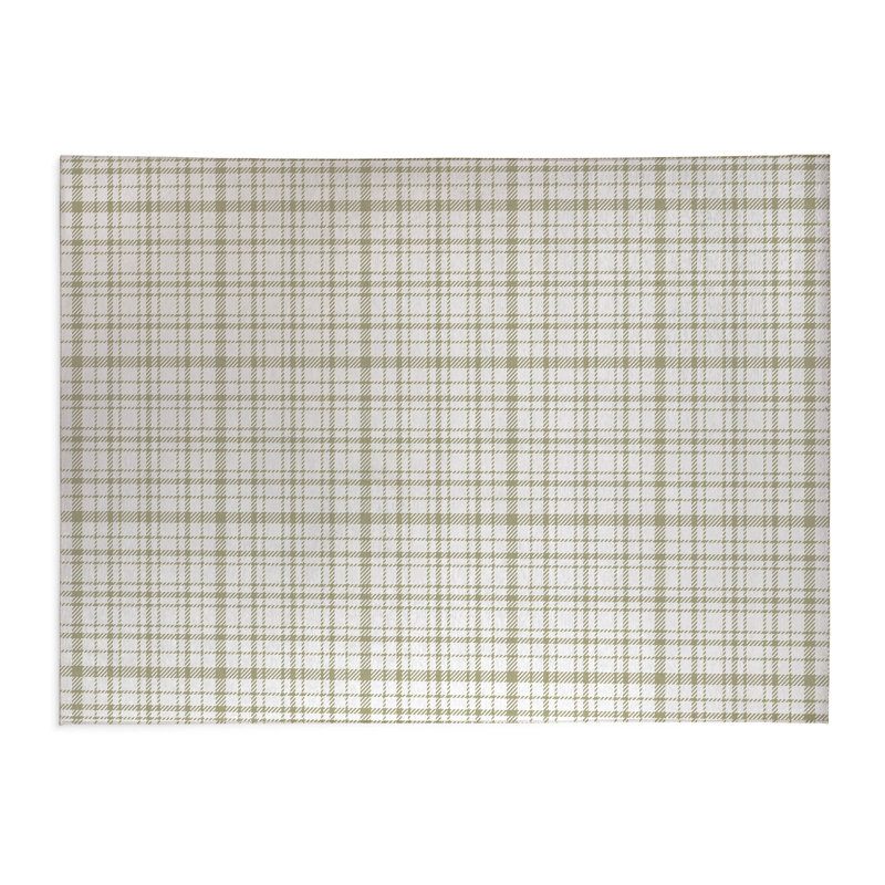 Liz Plaid Kids Play Mat, Taupe, Rectangle 2' x 3'