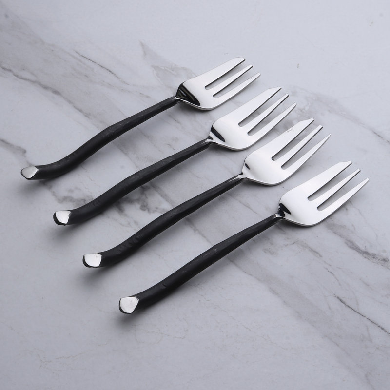 Shirleyan Inox Artisans Twig Pastry Forks 4 Pc. Set