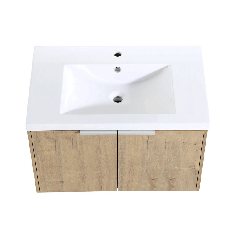 Meuble-lavabo autoportant 60 po et 4 portes d'armoire à fermeture en douceur