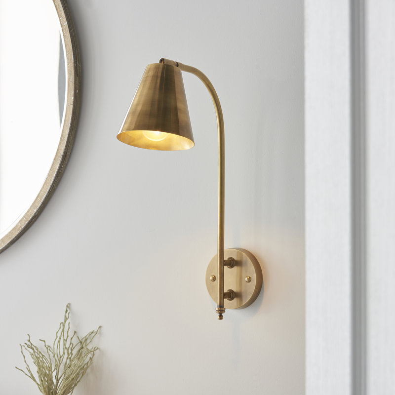 Laholm Solid Brass Wall Spotlight