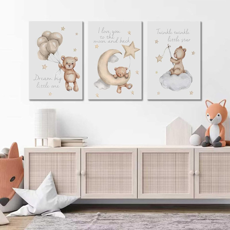 3 Piece Wrapped Canvas Print, 60 cm H x 120 cm W