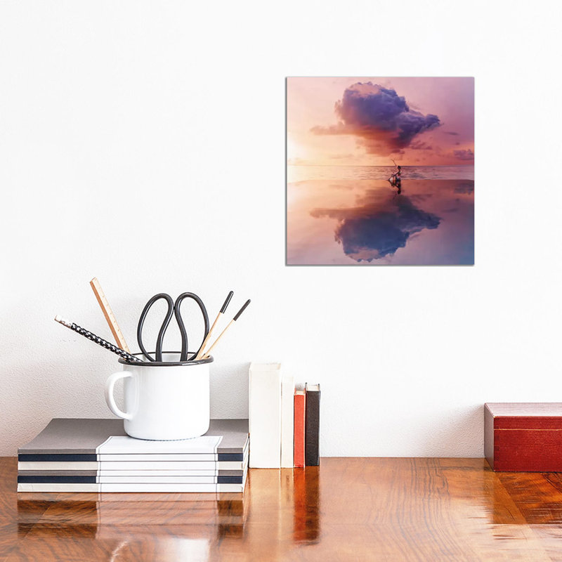 Dessin sur le ciel par Hobopeeba-impression d’art graphique, Pas de tapis, Toile tendue, H 12 po x l 12 po x P 0,75 po