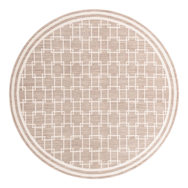 Tapis Jill Zarin Metropolitan Uptown beige, Rond 7 pi 10 po