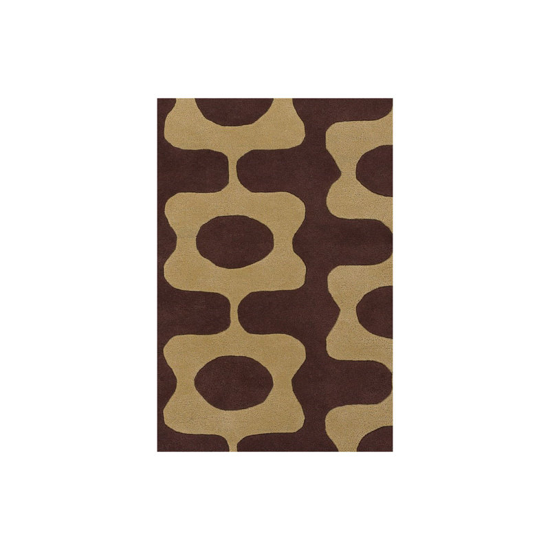 Inhabit Designer Brown/Tan Area Rug, 7'9" x 10'6"