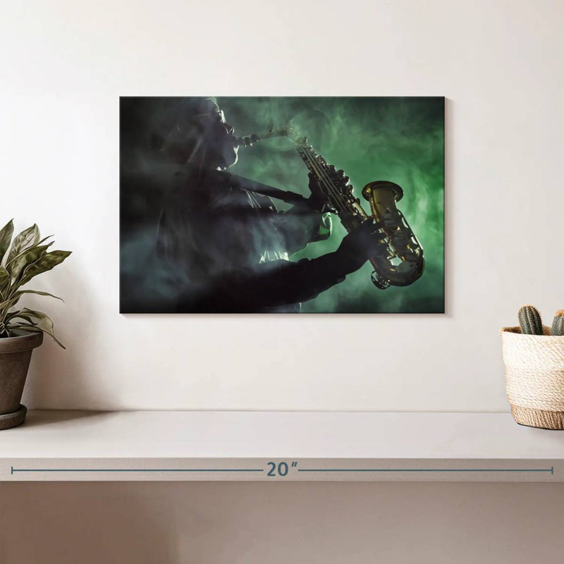 Abarca Smoky Saxophonist, 8" H x 12" W