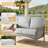 5 Piece Sofa Seating Group with fire pit and Cushions-1400947289