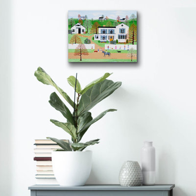 'Whitewashing the Fence' by Susan Henke Fine Art, Acrylic Glass Wal Art