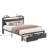 Bed Frame With Storage Headboard, Charcoal-462998366-462998364