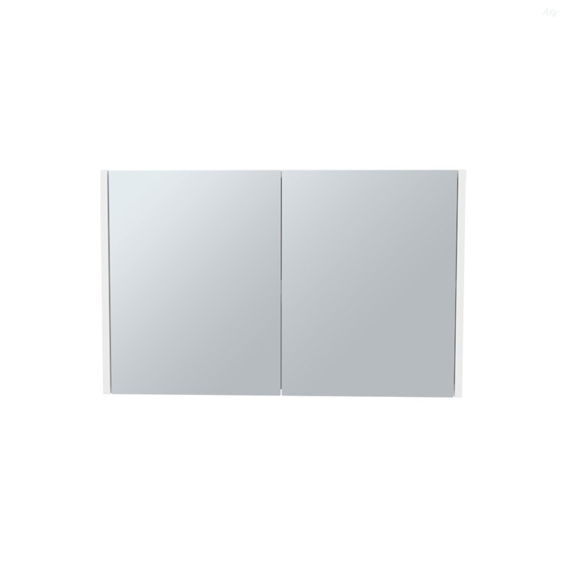 19.7" H X 31.5" W Double Door Mirror Medicine Cabinet, Three Interior Shelves For Bathroom, Kitchen White, White