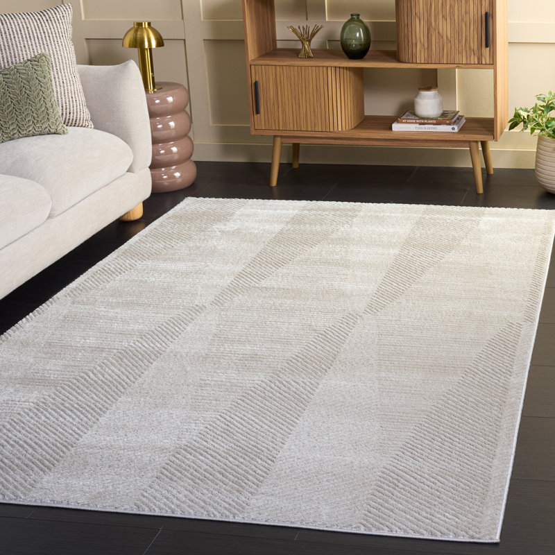 Tapis Carter 212 ivoire / taupe Carter, Rectangle 5 pi 3 po x 7 pi 6 po