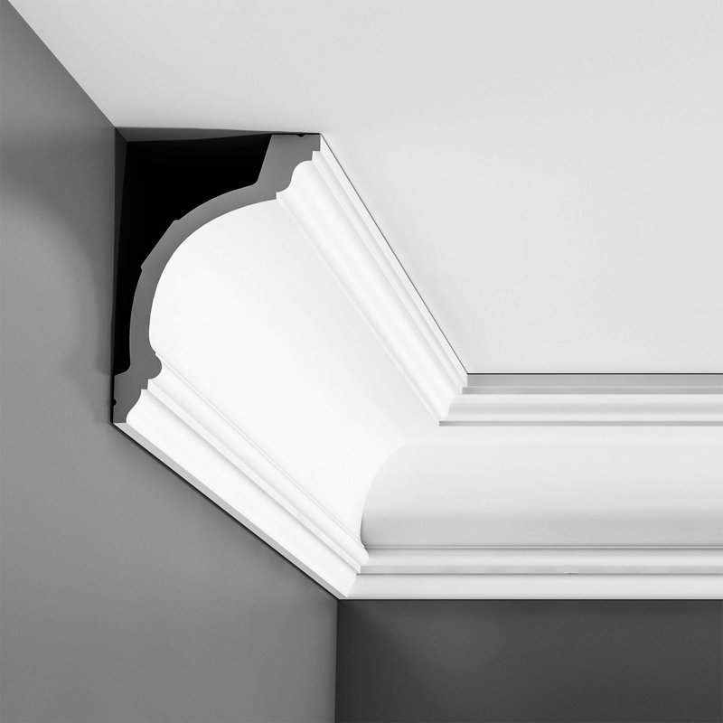 ORAC DECOR 5-3/8 in. x 10-1/8 in. x 78-3/4 in. Primed White Plain Polyurethane Crown Moulding