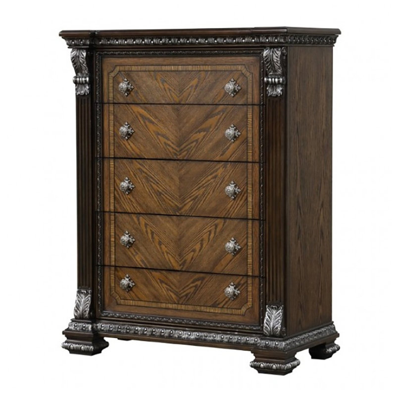 Commode 5 tiroirs Gittel, Espresso
