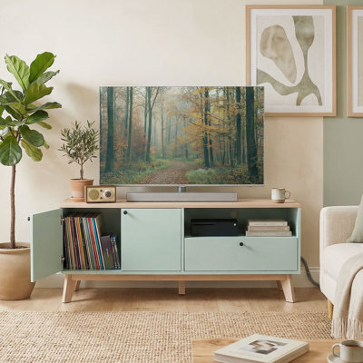 HOMCOM Entertainment Center with Adjustable Shelf for TVs up to 36 Inch