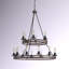 Lustre en roue de chariot à 18 lumières de style bougie Mussel White-1482419418