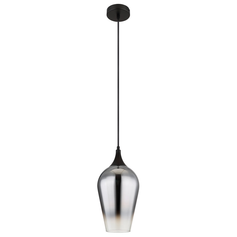 Charisa 1 - Light Matte Black Pendant, Chrome-plated