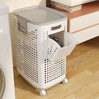 Plastic Laundry Basket with Handles