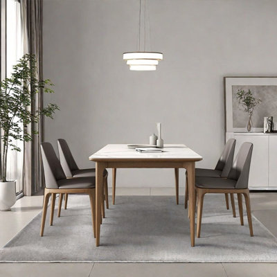 Unique Ash Wood Table and Chair Set