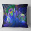 Bouquet de fleurs bleues fractales - coussin imprimé floral-30059014-30059017