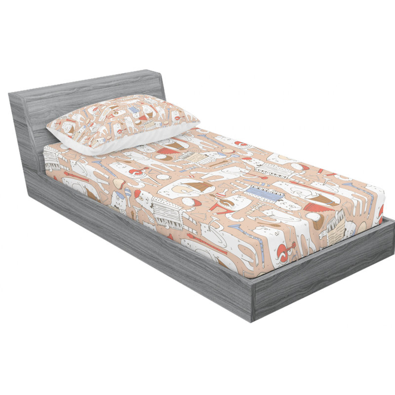 Microfiber Sheet Set, Twin Sheet Set with Fitted Sheet