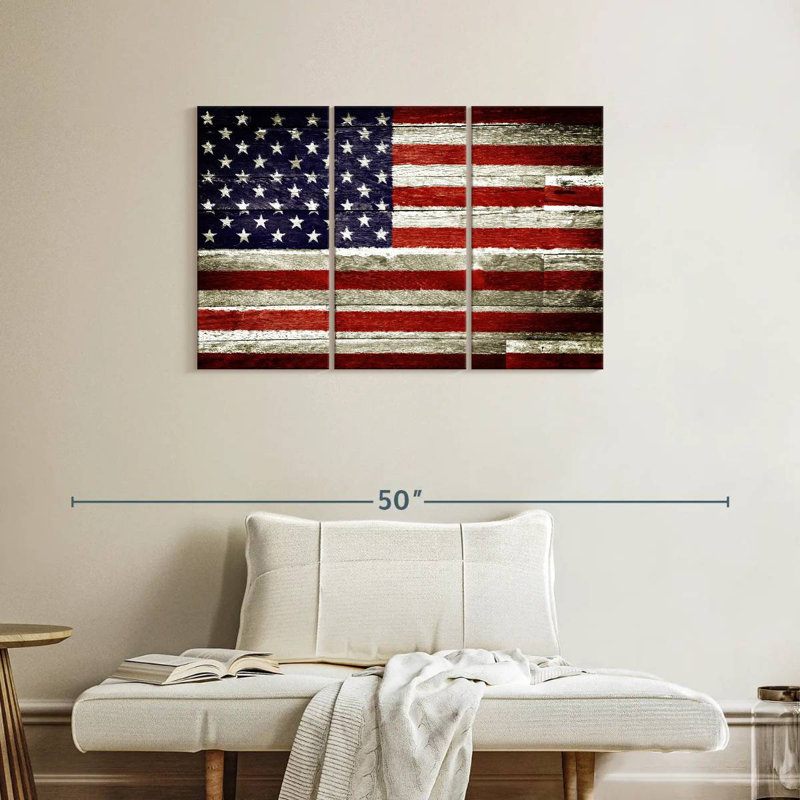 Drapeau américain Borges rustique, H 24 po x l 38 po