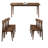 Retro rock plate dining table sets-106925482