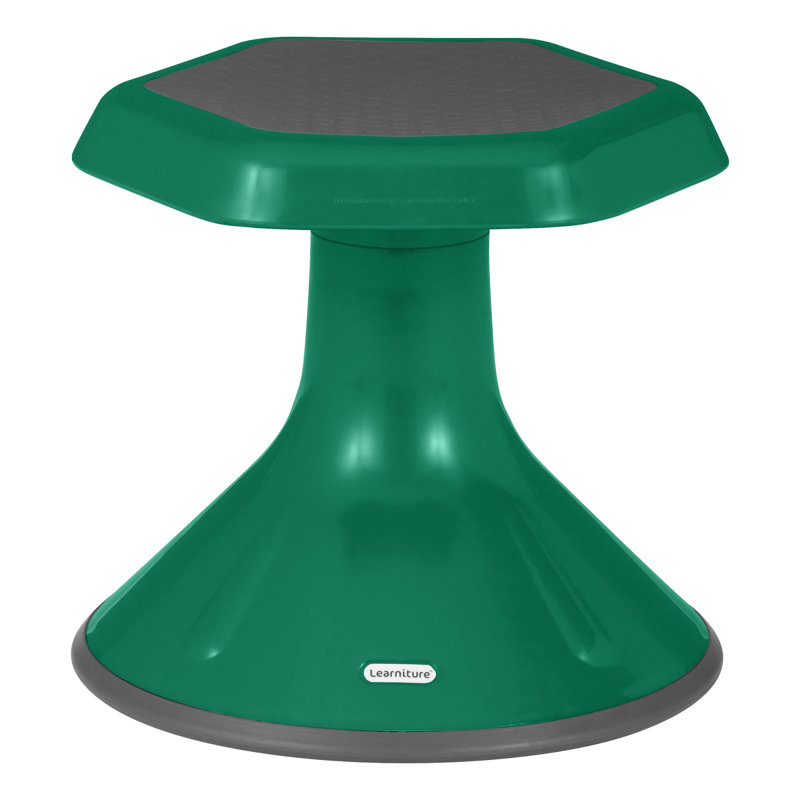 Plastic Backless Active Learning Stool, Graphite, 12"