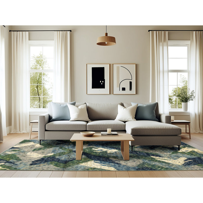 Abstract Indoor Rug, Rectangle 6' x 9'