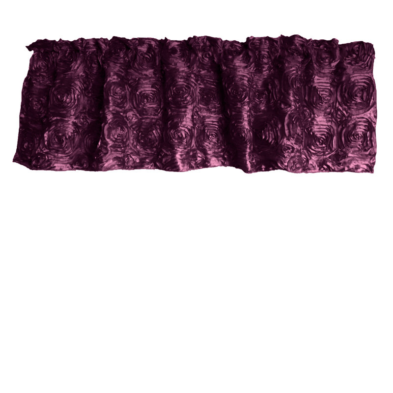 Cantonnière florale sur mesure l 54 po, Prune, L 54 po x L 18 po