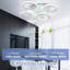 Cashon 63cm 7 - Blade Dimmable LED Ceiling Fan with Remote Control and APP-476135226