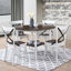 Ensemble de 2 chaises de salle à manger de style rustique moderne avec design rétro en X