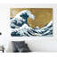 Nautique et côtier, la grande vague d'or - impression d'art graphique-51271890-51271896