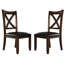 Chaise d'appoint rembourrée Pettry en brun foncé