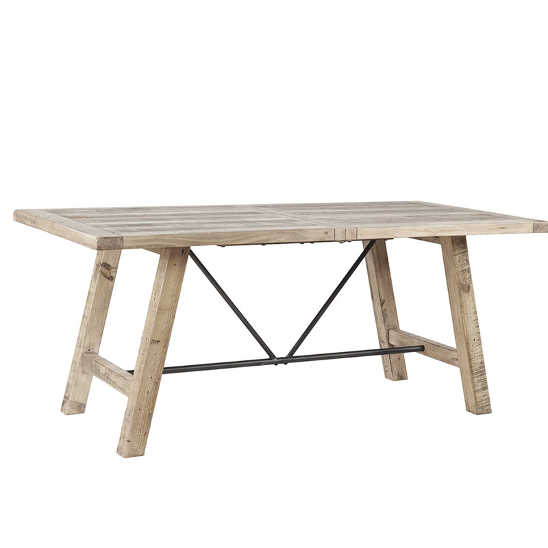 Table de salle à manger en bois massif Style 6 pièces pour 6 personnes