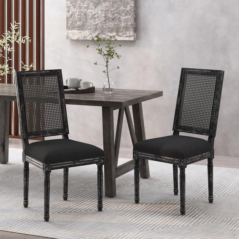 Chaise de salle à manger, Noir, Noir