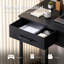 80cm Black Small Desk with 2 Drawers-1138639965-1138639966