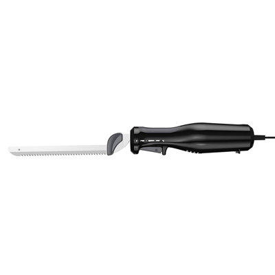 Couteau à découper électrique de 9 po avec pales en acier inoxydable et poignée ergonomique Black + Decker