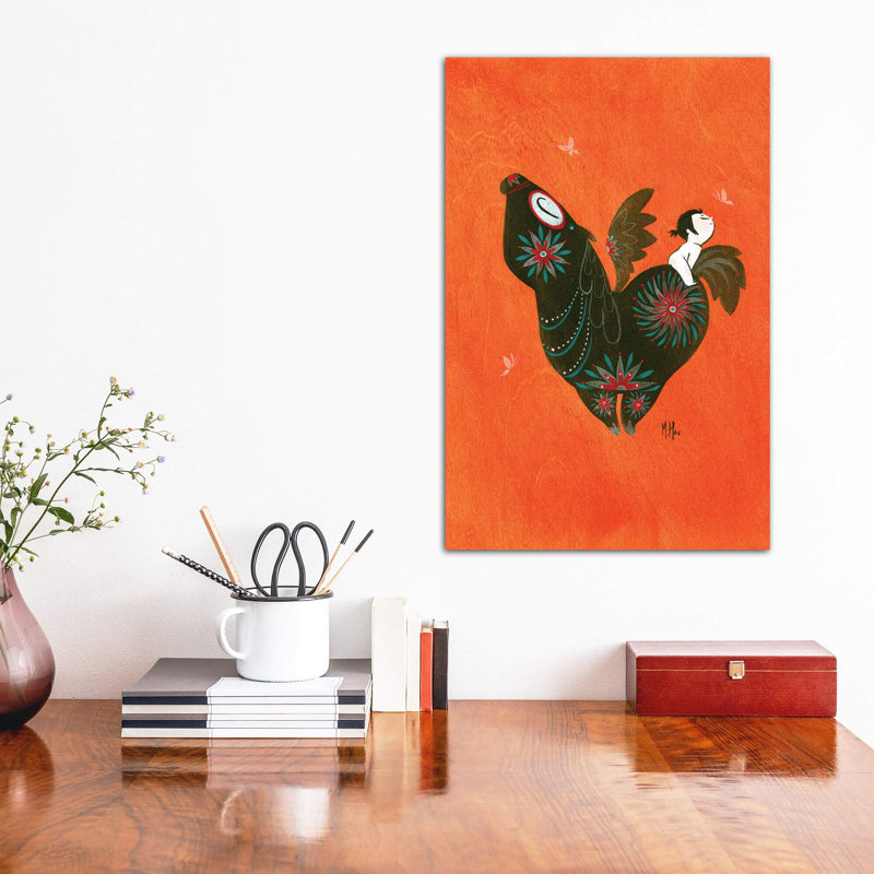 Pégase par Martin Hsu - reproduction d'art, Toile tendue, Pas de tapis, H 26 po x l 18 po x 1,5 po