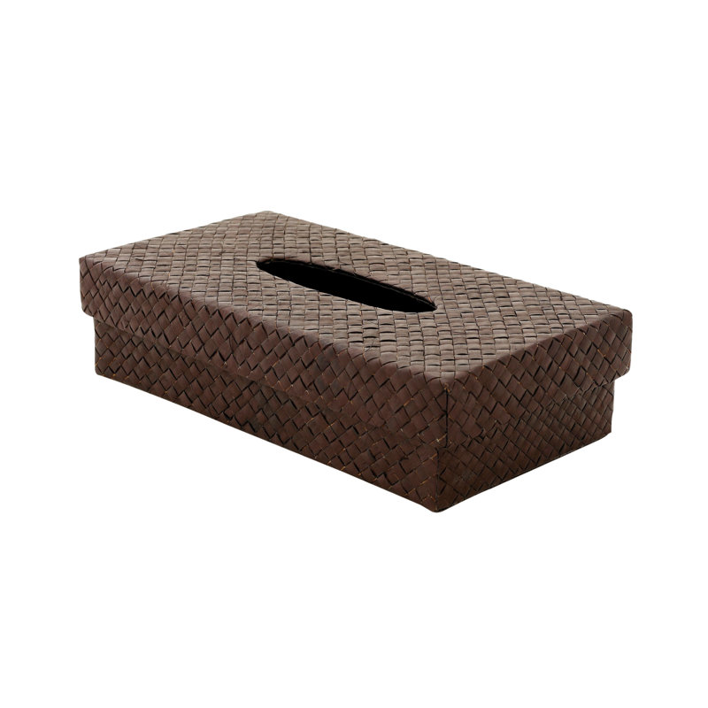 Porte-serviettes en tissu tissé brun foncé Falina Pandan