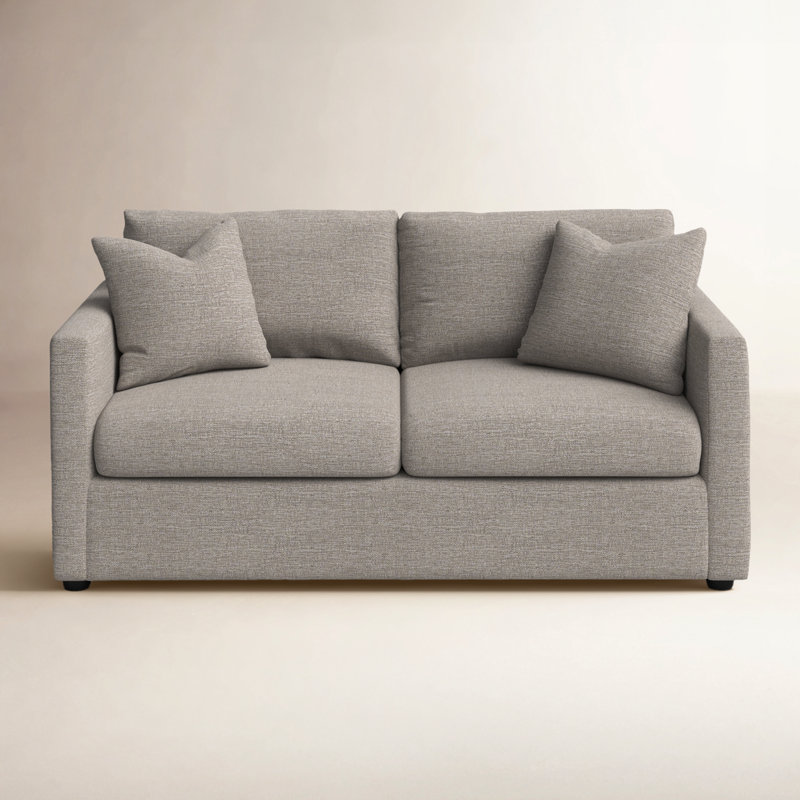 Godwin Upholstered 67'' Sofa, Drusky Linen Sustain® Basketweave