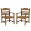 Chaise de patio avec ensemble de 2 accoudoirs, imitation grain de bois texturé pour terrasse de jardin, teck-1537525253