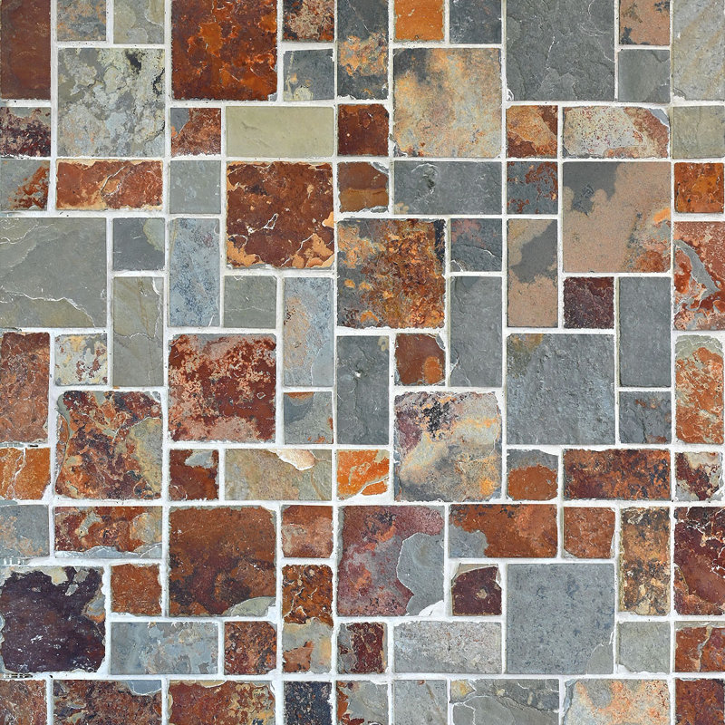 Carreau de mosaïque en ardoise 12 po x 12 po