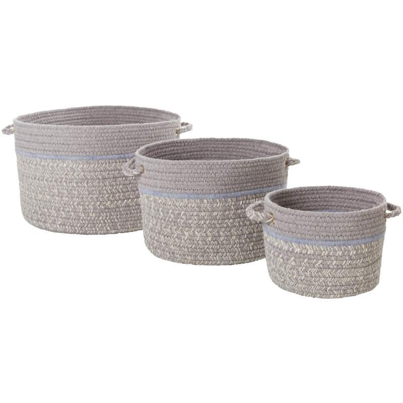 Panier en tissu, H 10 po x l 14 po x P 14 po, Brouillard argenté