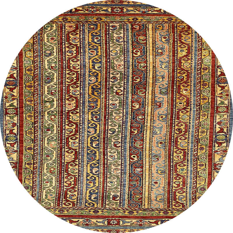 Abstract Indoor Rug, Round 4'