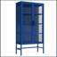 Armoire de rangement à double porte vitrée avec tablettes réglables Fioranna-1214509245