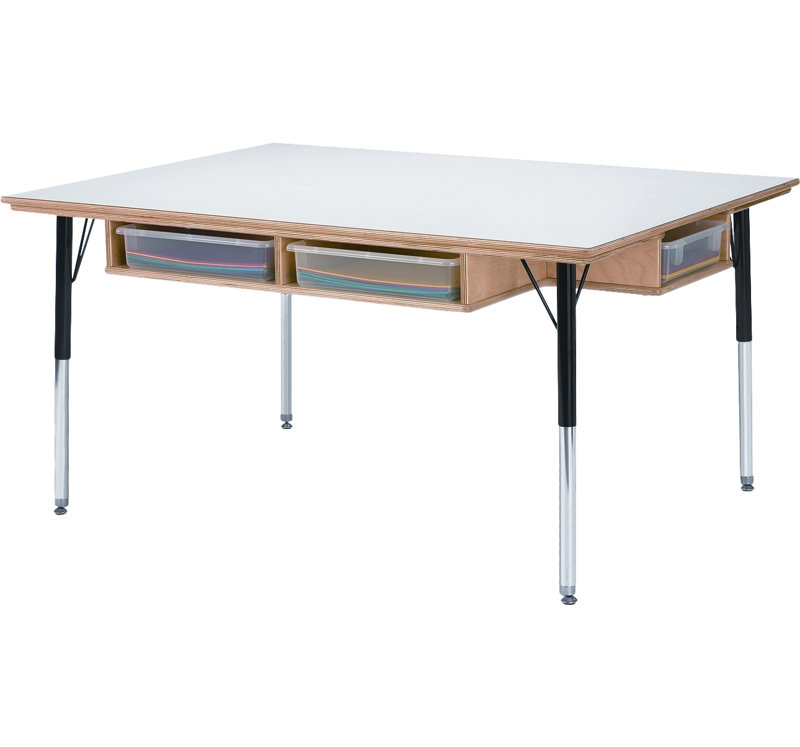 Table avec rangement Jonti-Craft®, Transparent, H 24 po x l 36 po x L 48 po